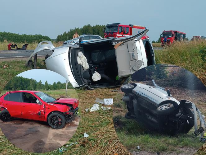 Roztrzaskali się na drodze. Dramatyczny wypadek, strażacy wycinali ludzi z wraków