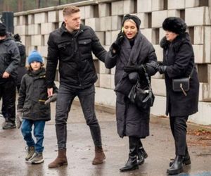 Na sygnale, odc. 689. Beata (Justyna Sieniawska), wdowa (Małgorzata Kukiełko), Marcelek (Konstanty Kukułka), ojciec Marcelka (Sebastian Figat)