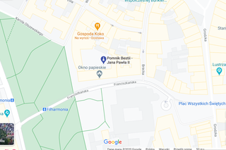 “Pomnik Bestii”, czyli Jana Pawła II! Ktoś zmienił nazwę krakowskiego pomnika na Google Maps 