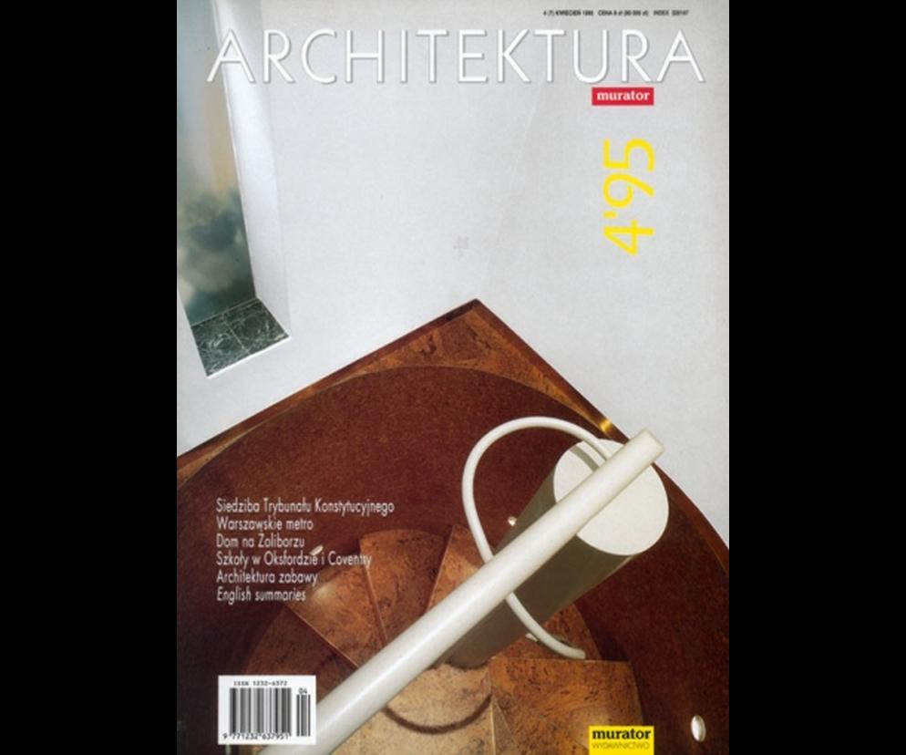 Okładka Miesięcznik Architektura 04/1995