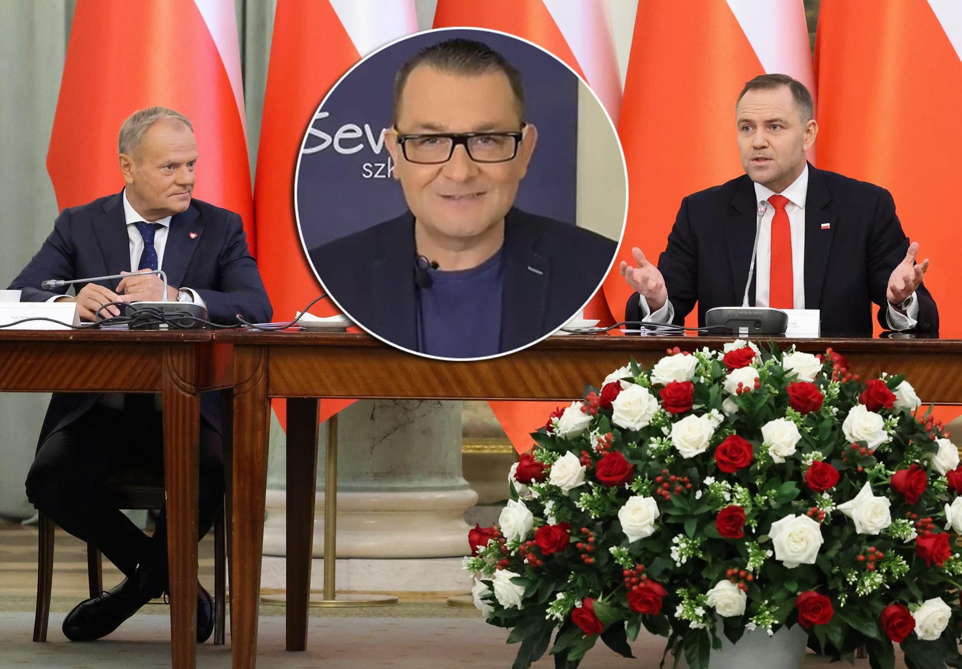 Body language expert on the Cabinet Council: Nawrocki was mending his socks, while Tusk mla...