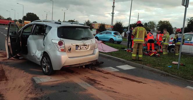 Wypadek w na ulicy Estkowskiego w Lesznie