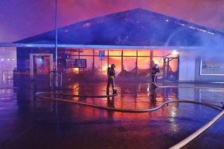 Pożar Biedronki w Zawidowie 