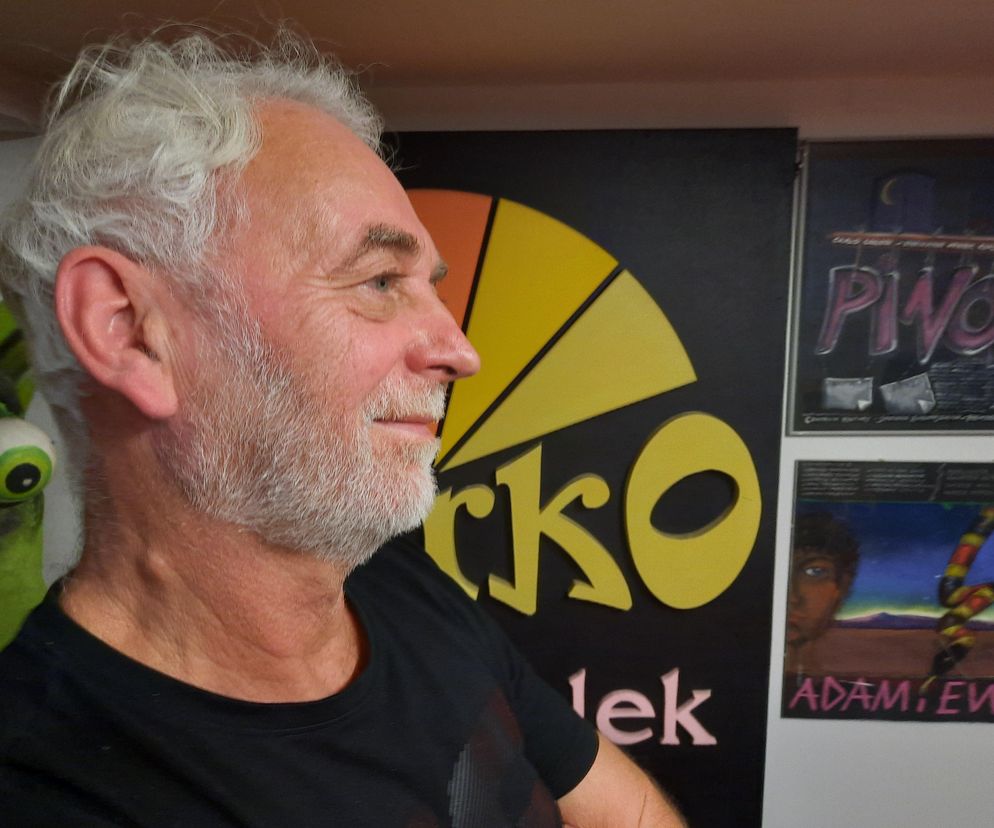 Marek Kopczyński, twórca białogardzki w swojej pracowni przy Centrum Kultury i Spotkań Europejskich w Białogardzie