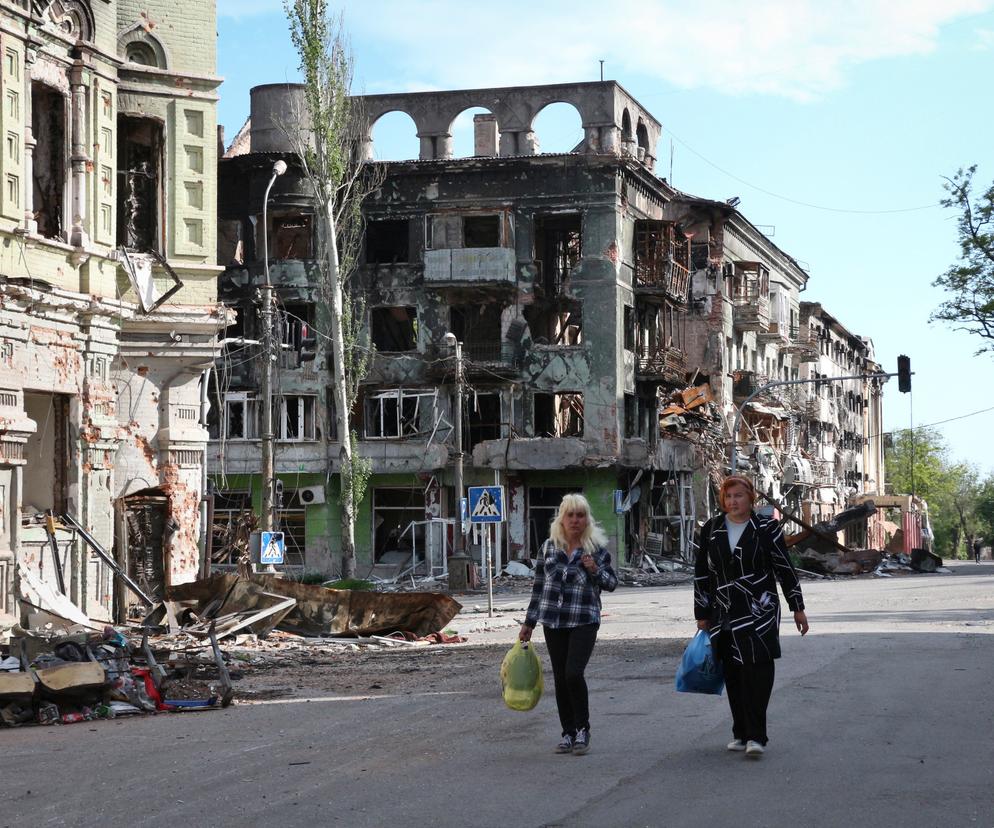 Mariupol zniszczowy w wyniku działań wojennych