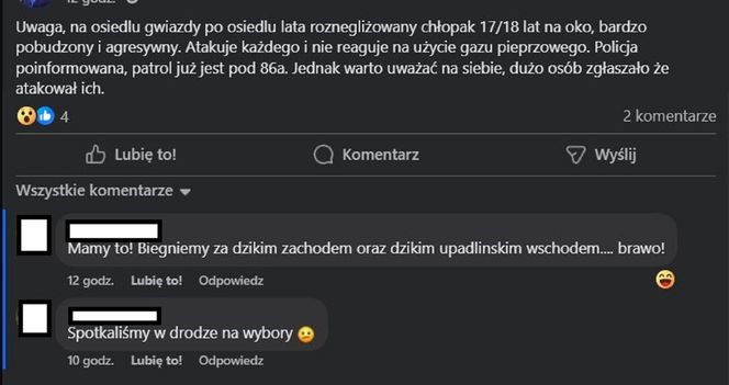 Wybory w Katowicach: Półnagi mężczyzna atakował na osiedlu osoby idące na wybory