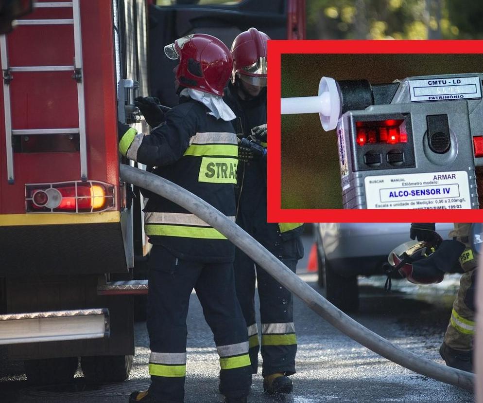 Wypadek podczas powrotu z akcji ratunkowej. Kierowca wozu strażackiego był pod wpływem alkoholu