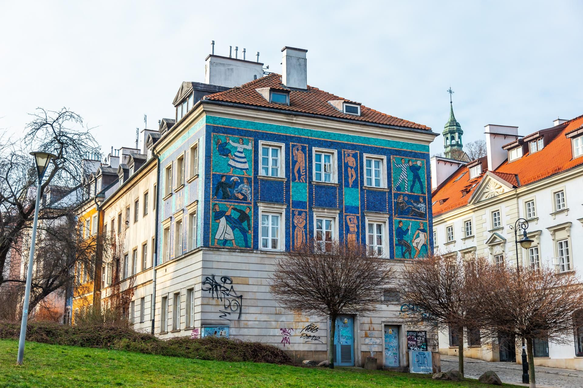 Mozaika na Mostowej 9a w Warszawie