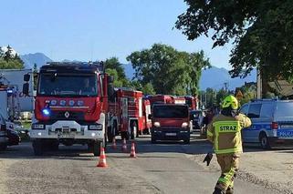 Pożar sauny w Szaflarach. Gęsty dym było widać z daleka