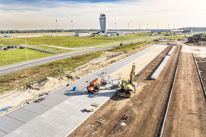 Budowa parkingu P5 na lotnisku Katowice Airport