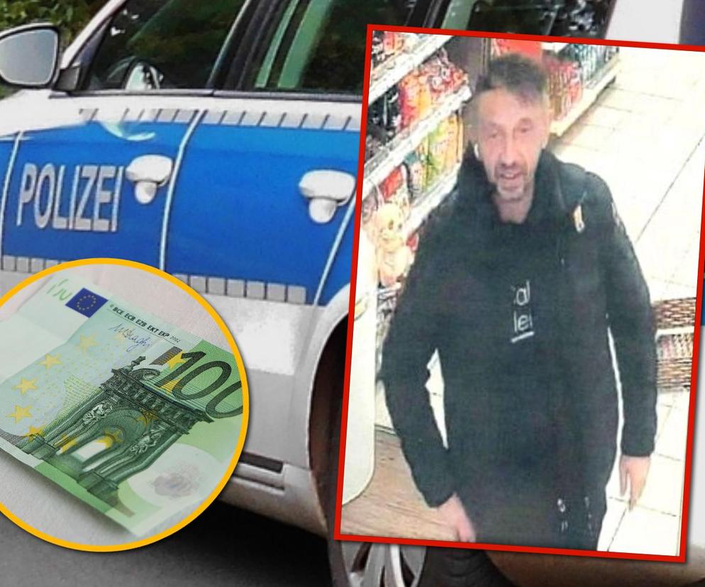 Zrobił zakupy i wyciągnął 100 euro. Szuka go niemiecka policja. To prawdopodobnie Polak!