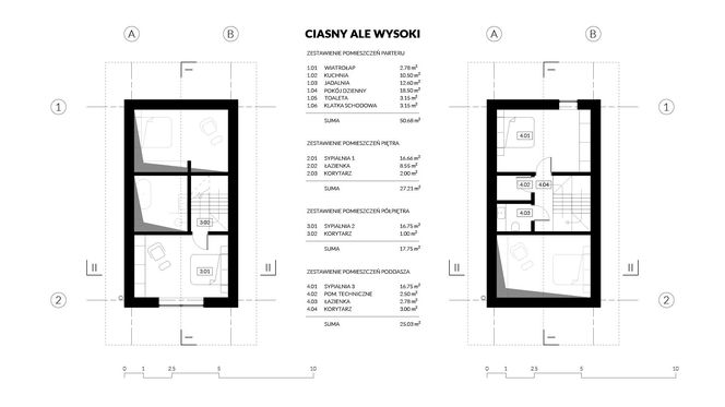 Mały dom od BXB Studio - Ciasny, ale wysoki