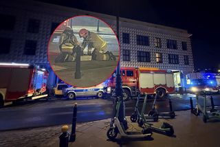 Pożar kamienicy w centrum Warszawy. Jedna osoba ciężko poparzona. Wlała to do kominka