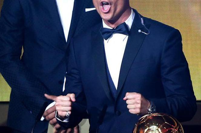 Złota Piłka Cristiano Ronaldo z synem