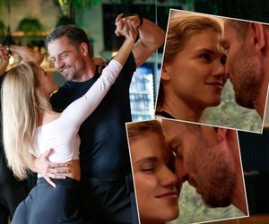 Bliźniacze stylizacje, czułe spojrzenia i łzy. Agnieszka Kaczorowska na antenie rozpływa się nad Marcinem Rogacewiczem