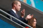 Książę William, księżna Kate i mały książę George na meczu EURO 2020