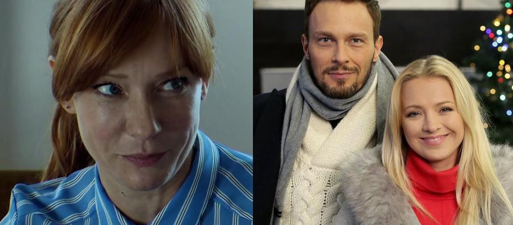 M jak miłość. Leszek (Sławek Uniatowski), Agnieszka (Magdalena Walach), Joasia (Barbara Kurdej-Szatan)