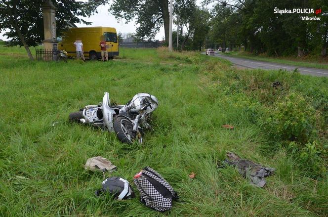 O włos od tragedii w Mikołowie. 19-letni motocyklista cudem uszedł z życiem