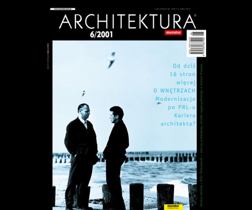 Okładka Miesięcznik Architektura 06/2001