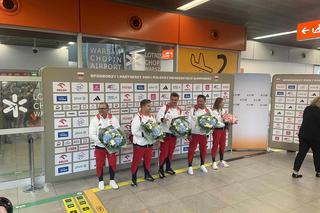 Klaudia Zwolińska na lotnisku po powrocie z Paryża