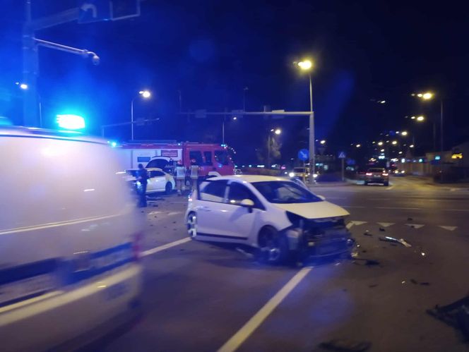 Wypadek na skrzyżowaniu ulic Wernera i Malczewskiego