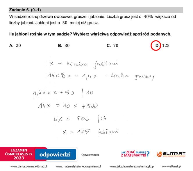 Egzamin ósmoklasisty 2023: matematyka. Zadania, arkusze CKE i odpowiedzi z matematyki [24.05.2023]