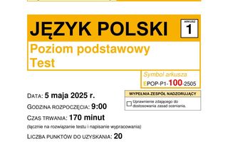 Matura 2025: polski 5.05.2025. Arkusze CKE i odpowiedzi. Poziom podstawowy 1 i 2 część [Formuła 2015]
