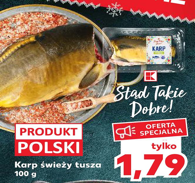 Karp świeży tusza - 1,79 zł/100 g  