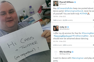 Dzień Mężczyzny 2015: Poznajcie Dancing Mana - ośmieszany za wagę mężczyzna ma poparcie gwiazd! Pharell Williams, Ellie Goulding i Moby dołączają do mega imprezy 