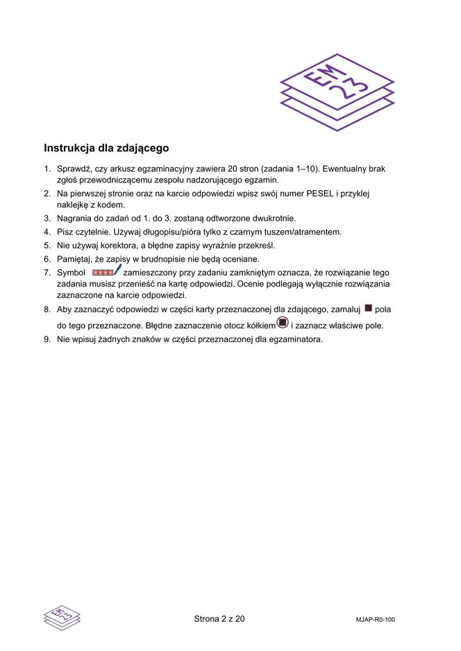 Matura 2025: angielski rozszerzony 8.05.2025. Arkusze CKE, poziom rozszerzony [Formuła 2023]