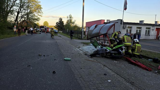 Dramatyczny wypadek motocyklisty z rowerzystką