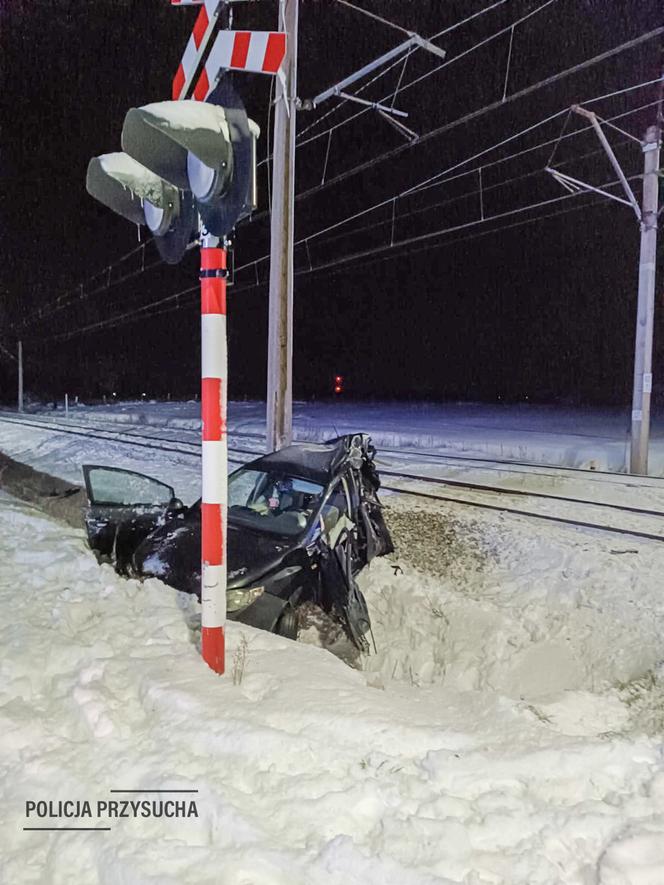 Koszmarny wypadek na przejeździe pod Przysuchą. 25-latka i jej matka nie żyją. Policja szuka świadków! [ZDJĘCIA]