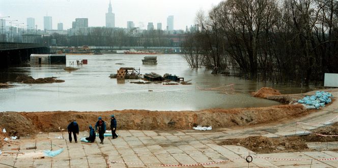 Budowa mostu Świętokrzyskiego w Warszawie