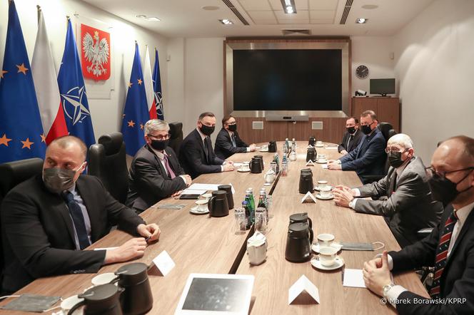 Spotkanie Prezydenta z przedstawicielami rządu w Biurze Bezpieczeństwa Narodowego