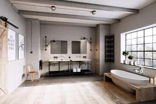 Łazienka w stylu minimalistycznym, ale ze skandynawskim ciepłem