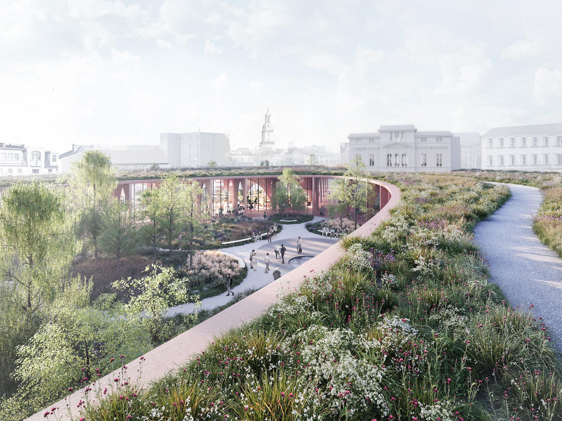 Projekt targowiska Flora w Jeleniej Górze autorstwa 3XA