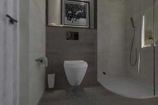 Łazienka w stylu minimalistycznym.