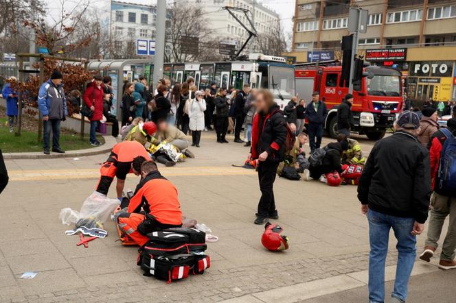 Wypadek w Szczecinie plac Rodła 