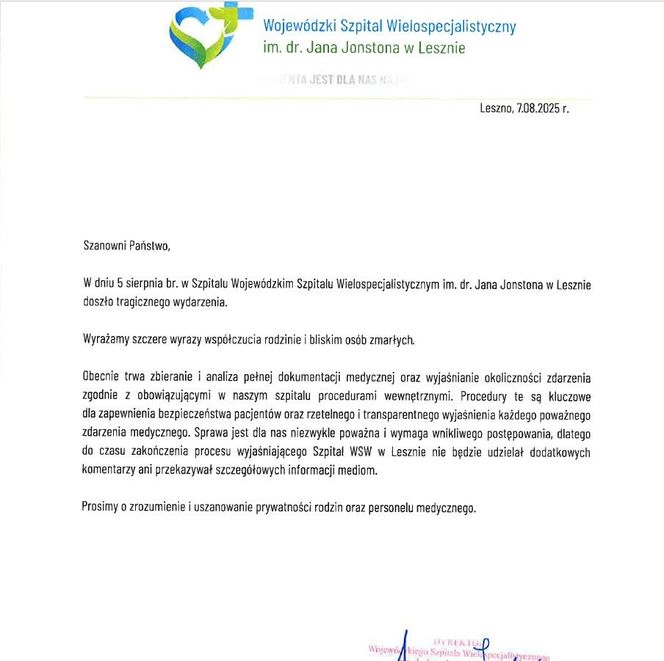 Jest śledztwo po tragedii w szpitalu w Lesznie. Nie żyje matka i jej nowo narodzony synek