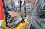 Zderzenie dwóch tramwajów w centrum Łodzi.
