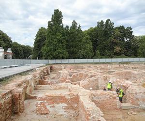 Pałac Saski, trwają prace przy odbudowie. Sierpień 2023 