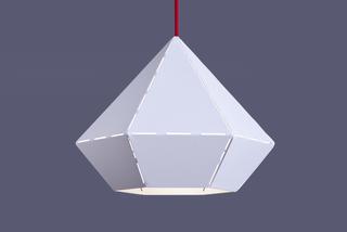 Lampa nad stół w kształcie diamentu