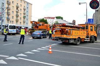 Wypadek na skrzyżowaniu Grójeckiej z Wawelską