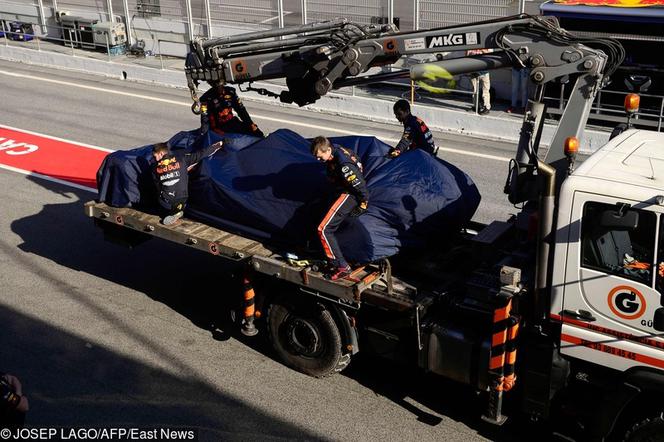 Pierre Gasly zniszczony bolid F1