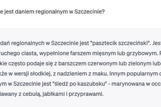 Chat GPT o Szczecinie 