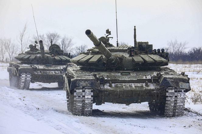 Inwazja na Ukrainę - czołgi rosyjskie