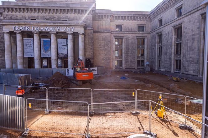 Budowa placu Centralnego w Warszawie