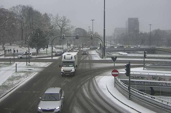 Zima w Łodzi. Spadł pierwszy śnieg