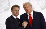 Emmanuel Macron i Donald Trump w Sharm el-Sheikh