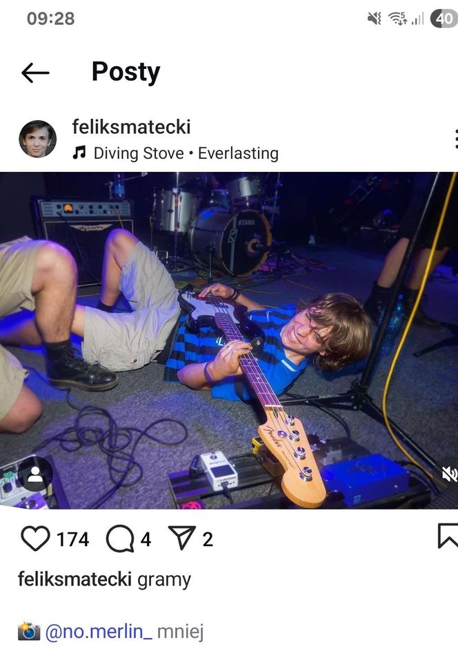 Feliks Matecki gra w zespole Eyemind